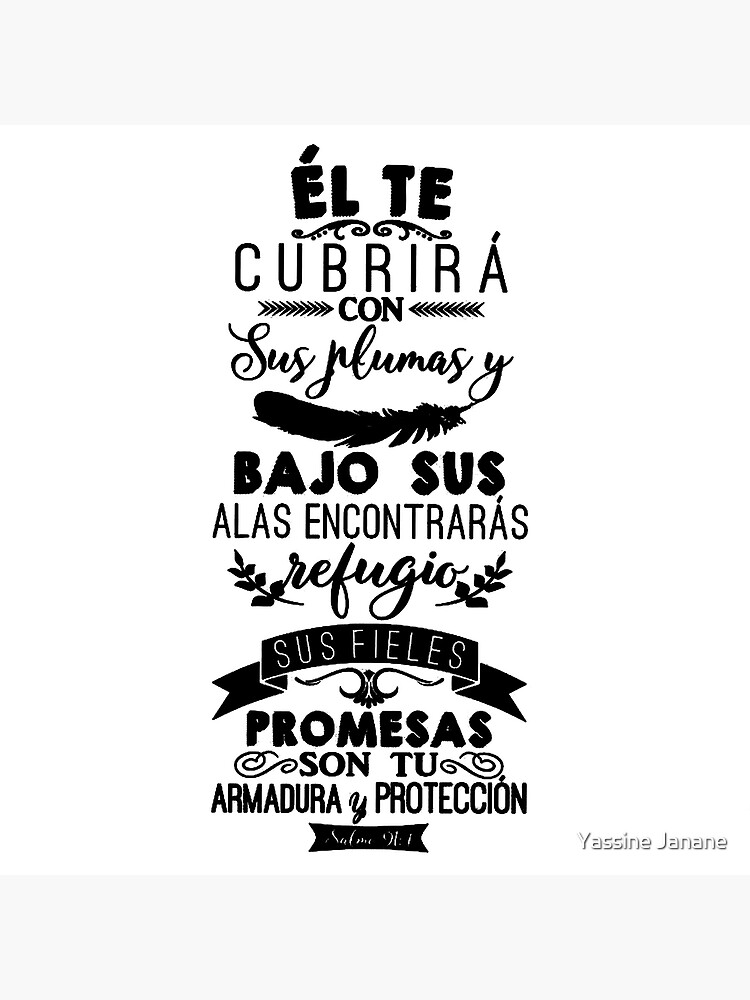 Texas Art Salmo 91 En Espanol Para Pared, Psalm 91 Wall Art