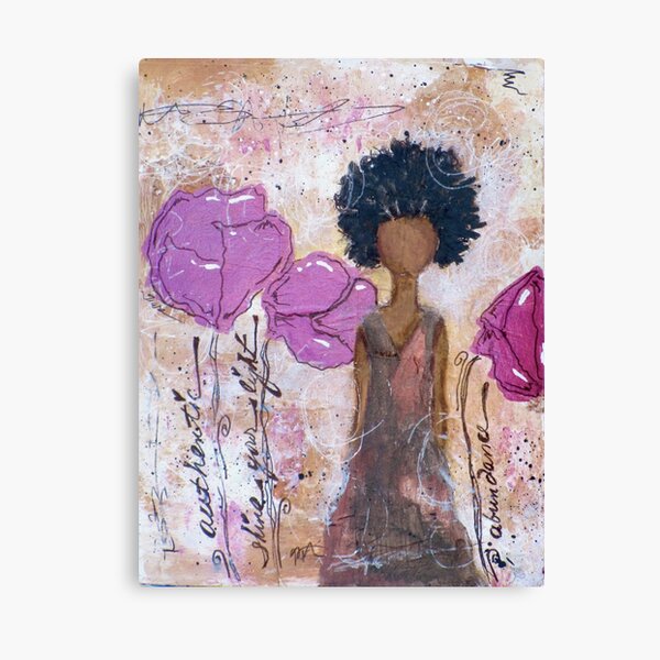 Let Your Light Shine, African American, Latina Canvas Print