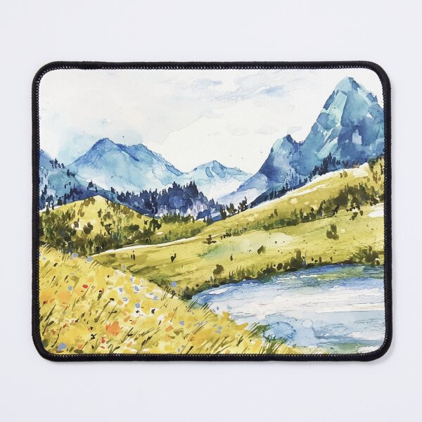Item preview, Beautiful Watercolor Mountains Landscape designed and sold by Vector Scout Lab.