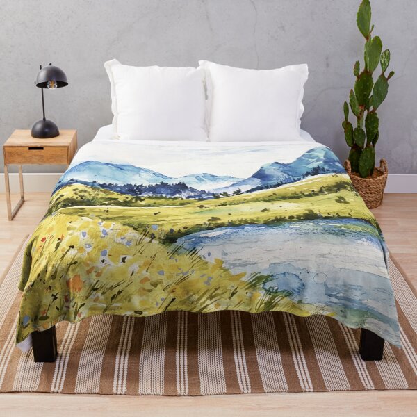 Item preview, Beautiful Watercolor Mountains Landscape designed and sold by Vector Scout Lab.