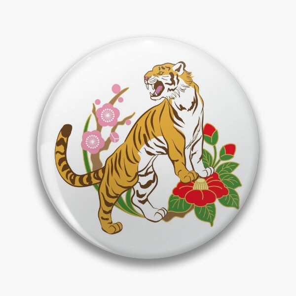Item preview, Tiger with Camelia flower designed and sold by AHthatIsNice.