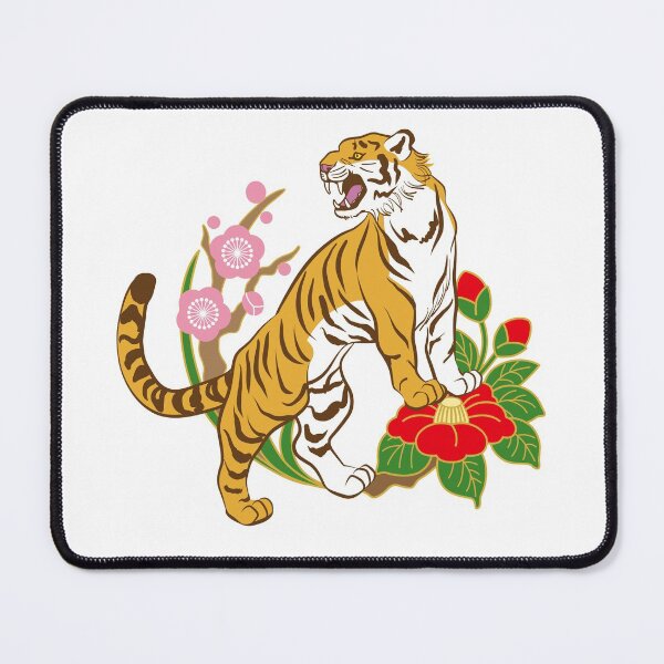 Item preview, Tiger with Camelia flower designed and sold by AHthatIsNice.