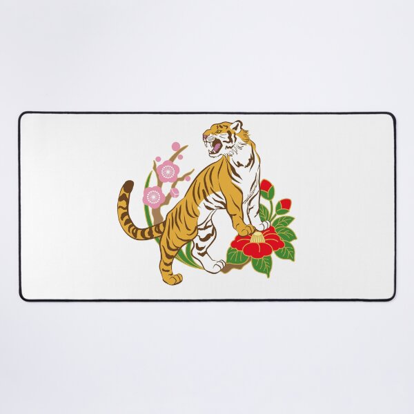 Item preview, Tiger with Camelia flower designed and sold by AHthatIsNice.