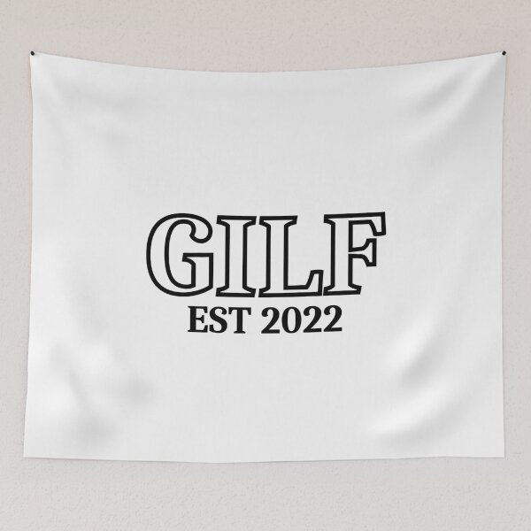 Item preview, GILF est 2022 (black text) - Fathers Day and Mothers day gift for current and future grandparents, Pregnancy Announcement, Grandparents Day designed and sold by CaitU.