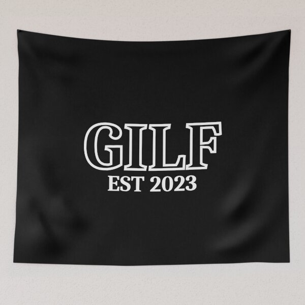 Item preview, GILF est 2023 (white text) - Fathers Day and Mothers day gift for current and future grandparents, Pregnancy Announcement, Grandparents Day designed and sold by CaitU.