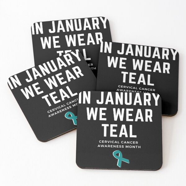 Item preview, In January We Wear Teal Cervical Cancer Awareness Month designed and sold by MiJeDesigns.