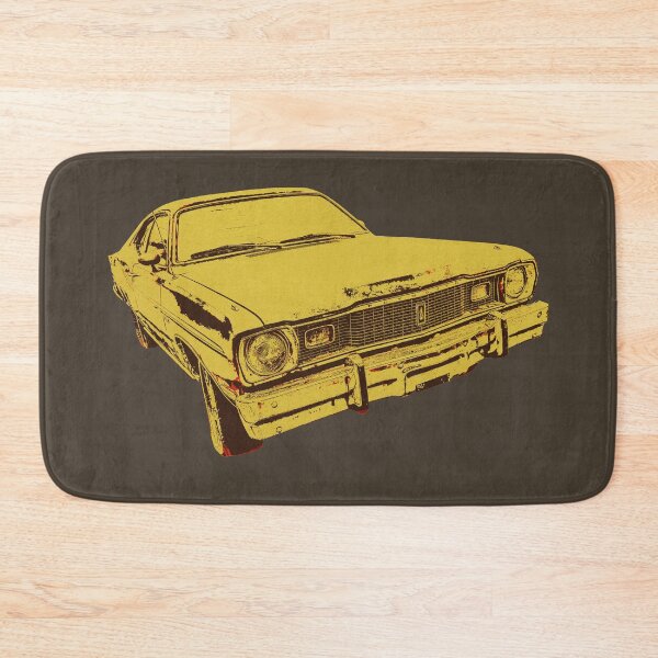 Item preview, Yellow Plymouth Car (with red rust coloration) designed and sold by Inside Our Heads Shop.