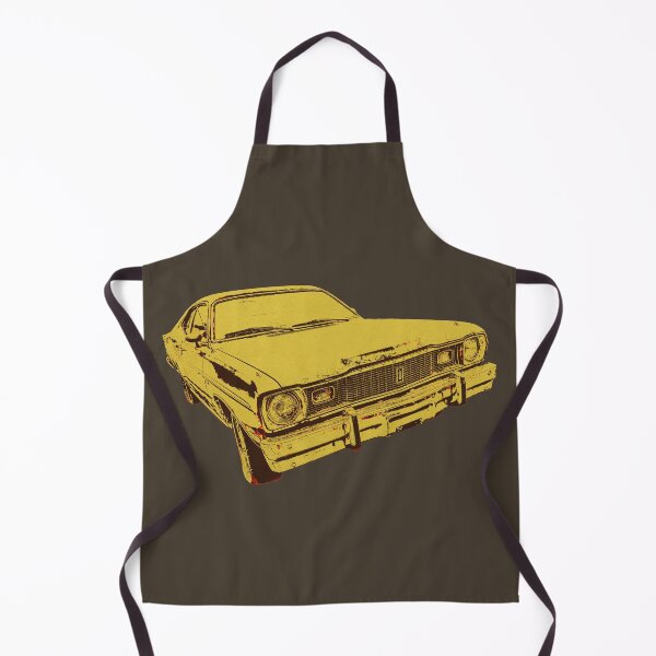Item preview, Yellow Plymouth Car (with red rust coloration) designed and sold by Inside Our Heads Shop.