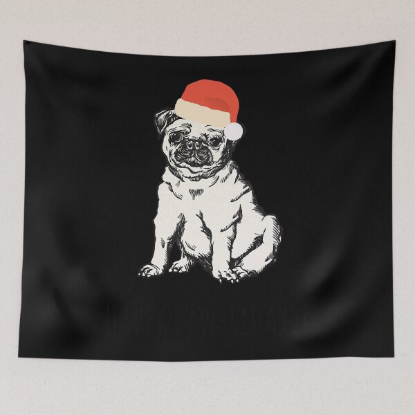 Item preview, Happy-Paw-lidays!-Vintage-Christmas-Pug designed and sold by GregoryWebb.