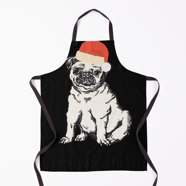 Item preview, Happy-Paw-lidays!-Vintage-Christmas-Pug designed and sold by GregoryWebb.