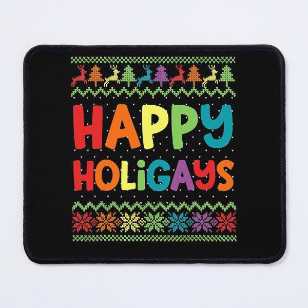 Item preview, Gay Christmas Funny LGBT Happy Holigays Ugly Rainbow Party designed and sold by QuteezArt.