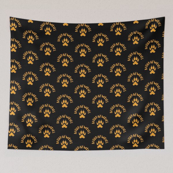 Item preview, Raised by Wolves Yellow Animal Paw Print Sarcasm Funny  designed and sold by LGbubble.