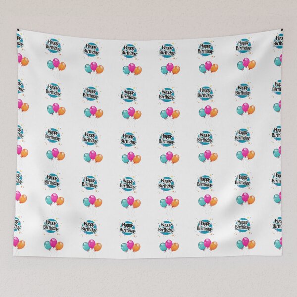 Item preview, Happy birthday with balloons. designed and sold by Hinny8.