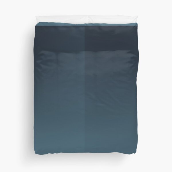 Very Dark Blue / Dark Gray - Gradient Fade - Design 1 Duvet Cover