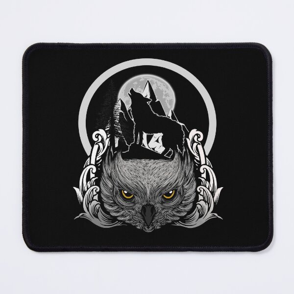 Item preview, Wolf and Owl: A Wilderness Inspired Illustration designed and sold by Momona-design.