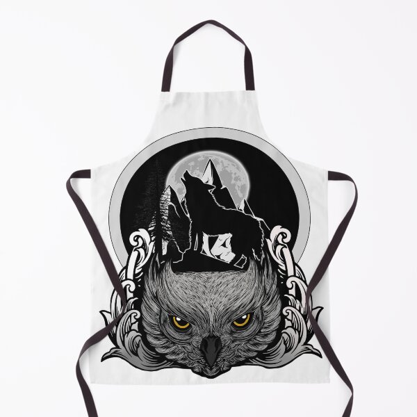Item preview, Wolf and Owl: A Wilderness Inspired Illustration designed and sold by Momona-design.