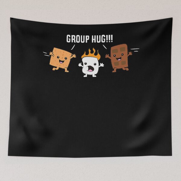 Item preview, Group Hug Camping Campfire Chocolate Marshmallow S'Mores  designed and sold by QuteezArt.