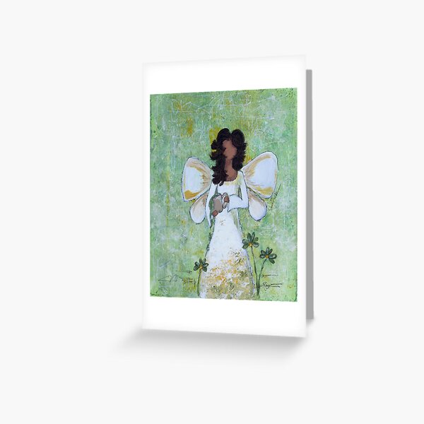 Angel of Abundance, African American, Angel, Black Angels, Latina Greeting Card