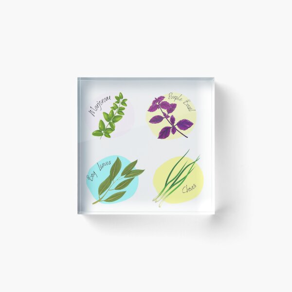Item preview, Herb Collection part 3 Marjoram, Purple Basil, Bay Leaves and Chives designed and sold by Jennykies.