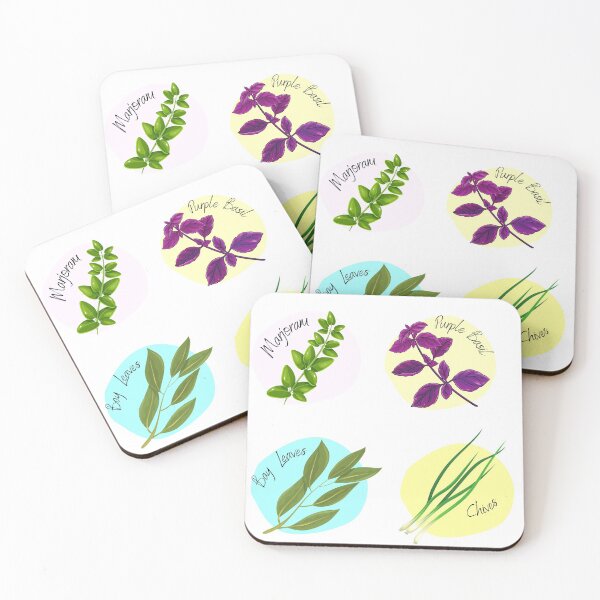 Item preview, Herb Collection part 3 Marjoram, Purple Basil, Bay Leaves and Chives designed and sold by Jennykies.