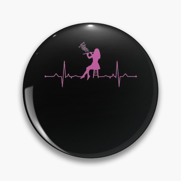 Item preview, Flute Heartbeat Flute Player Gift Clarinet Musician  designed and sold by Lenny Stahl.