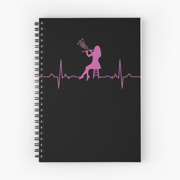 Item preview, Flute Heartbeat Flute Player Gift Clarinet Musician  designed and sold by Lenny Stahl.