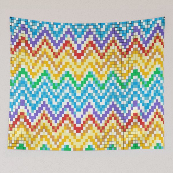 Item preview, 70's Groovy Mosaics Wavy Pattern designed and sold by Zoo-Moo.