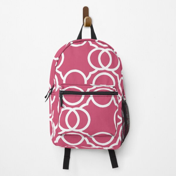 Item preview, Pink and White Geometric Circle Pattern Pairs DE 2022 Popular Color Pink Punch DE5048 designed and sold by ColorOfTheYears.