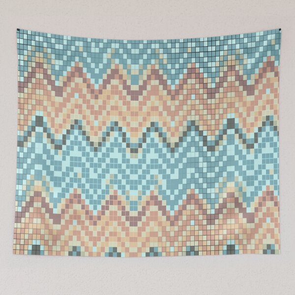 Item preview, 70's Groovy Mosaics Wavy Pattern designed and sold by Zoo-Moo.