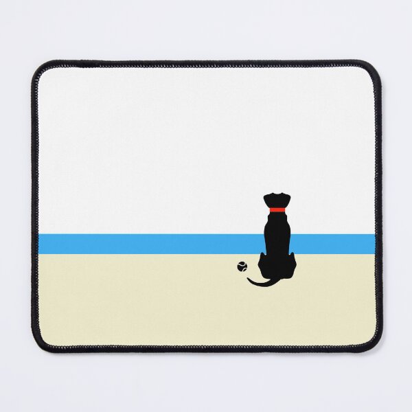 Item preview, Waiting - It's So Hard - Whimsical Beach Dog Art designed and sold by Sharon Cummings Art.