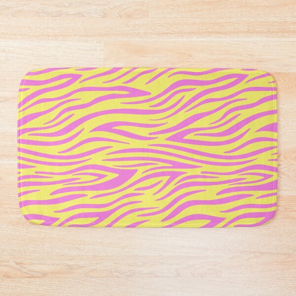 Item preview, Tiger printed pattern in yellow and pink colors designed and sold by ninelemoon.