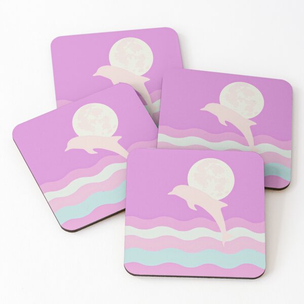 Item preview, Pink Dolphin Nighttime Scene designed and sold by fontspree.