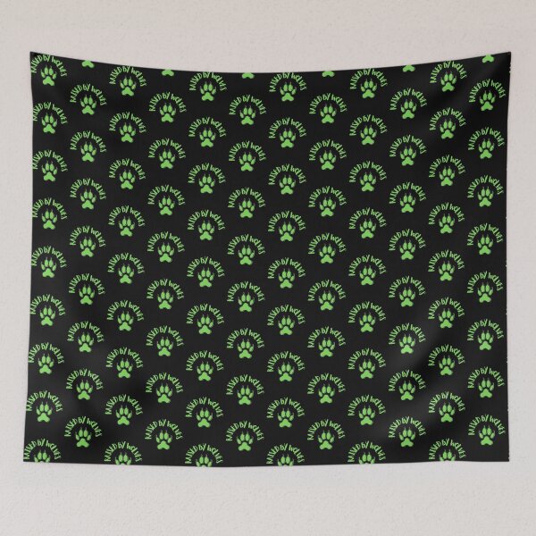 Item preview,  Raised by Wolves Green Animal Paw Print Sarcasm Funny  designed and sold by LGbubble.