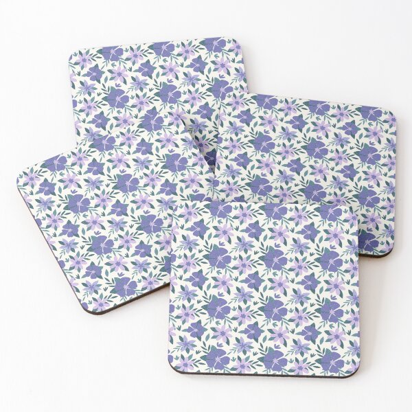 Item preview, Purple decorative flowers on a beige background designed and sold by IrinaOstapenko.