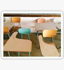 Vintage School Desks Sticker