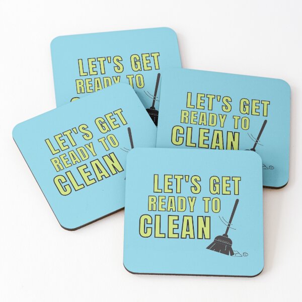 Item preview, Let's Get Ready to Clean Funny Cleaning Broom Housekeeping designed and sold by SavvyCleaner.