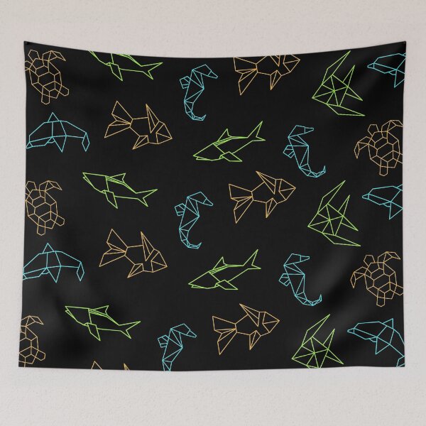 Artikelvorschau, Schwarzes Sealife-Muster entworfen und verkauft von TheArtAngels.