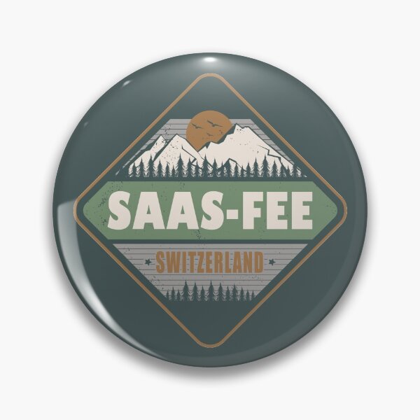 Item preview, Saas-Fee Switzerland Swiss Alps Vintage Hiking Design designed and sold by CynthiaGraphics.