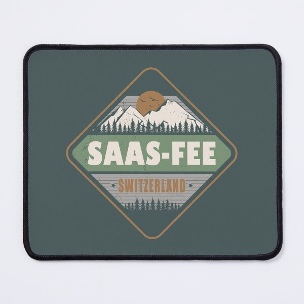 Item preview, Saas-Fee Switzerland Swiss Alps Vintage Hiking Design designed and sold by CynthiaGraphics.