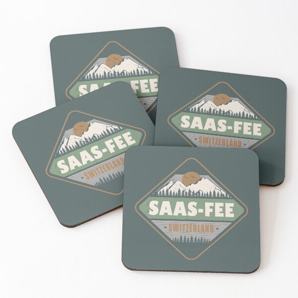 Item preview, Saas-Fee Switzerland Swiss Alps Vintage Hiking Design designed and sold by CynthiaGraphics.