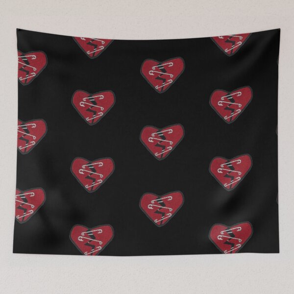 Item preview, Goth alt heart with pins  designed and sold by Eternallykawaii.