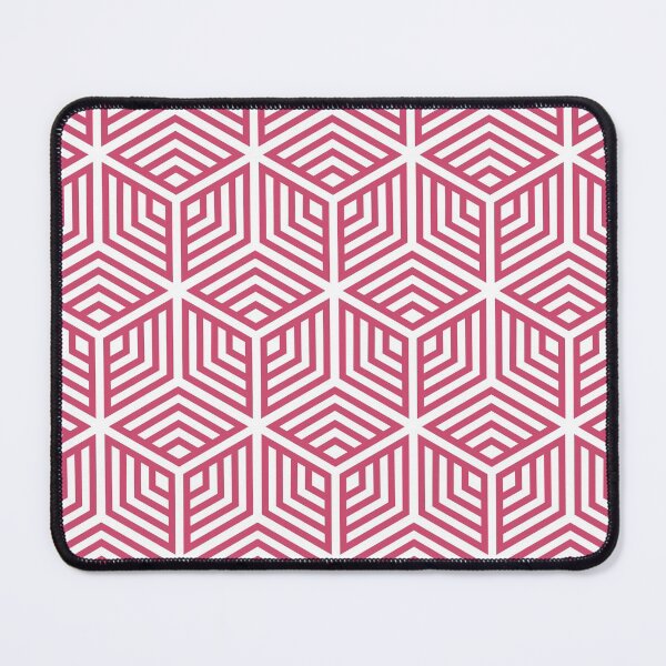 Item preview, Pink and White Striped Cube Geometric Pattern Pairs DE 2022 Popular Color Pink Punch DE5048 designed and sold by ColorOfTheYears.