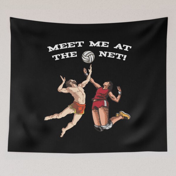 Item preview, Meet me at the Net Beach Volleyball Player Design Lover  designed and sold by Rzelemenz.