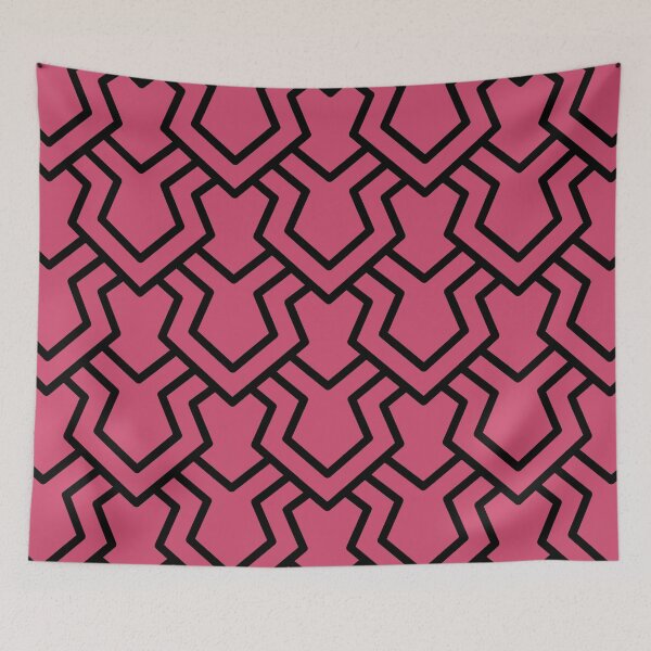 Artikelvorschau, Black and Pink Tessellation Line Pattern 5 Pairs DE 2022 Popular Color Pink Punch DE5048 entworfen und verkauft von ColorOfTheYears.
