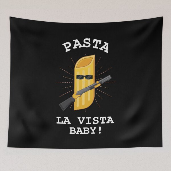 Item preview, Pasta La Vista, Baby | Funny Food Cartoon Pun designed and sold by Printend _.