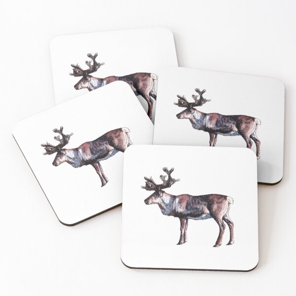 Item preview, Reindeer - Ink and Watercolor Traditional Illustration designed and sold by AquarellChill.