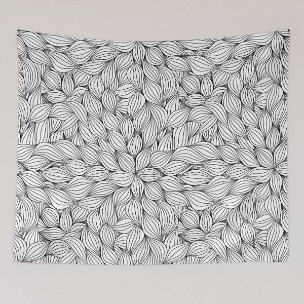 Item preview, Lineart Abstract Floral Pattern designed and sold by ToySenTrends.