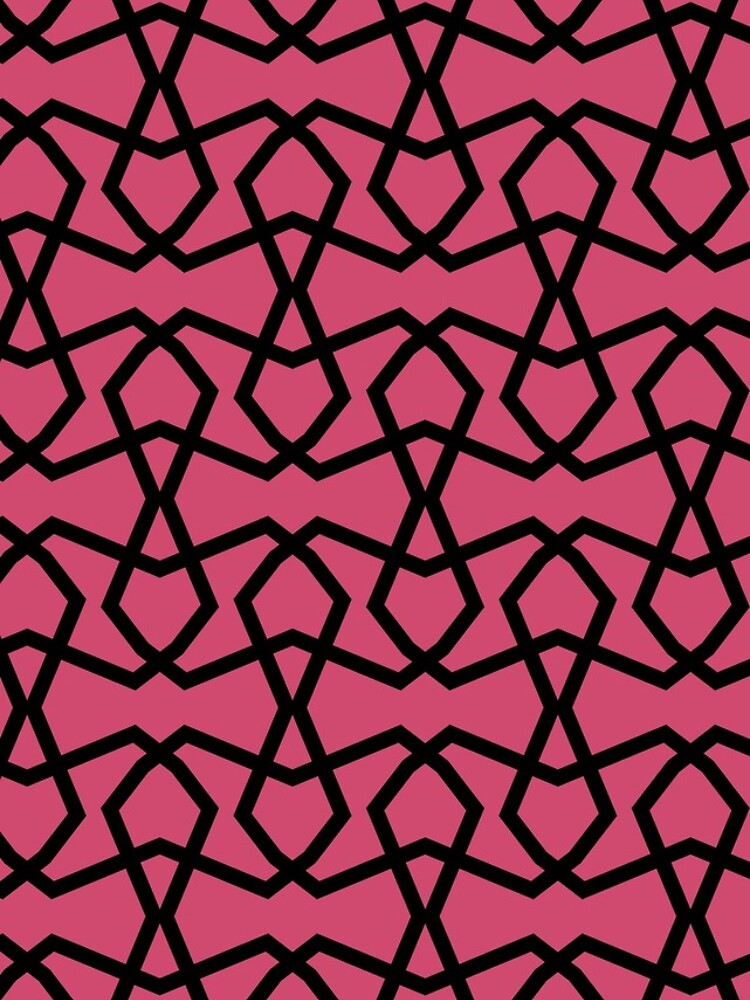 Imagen 4 de 4, Funda de iPhone con la obra Black and Pink Tessellation Line Pattern 36 Pairs DE 2022 Popular Color Pink Punch DE5048, diseñada y vendida por ColorOfTheYears.