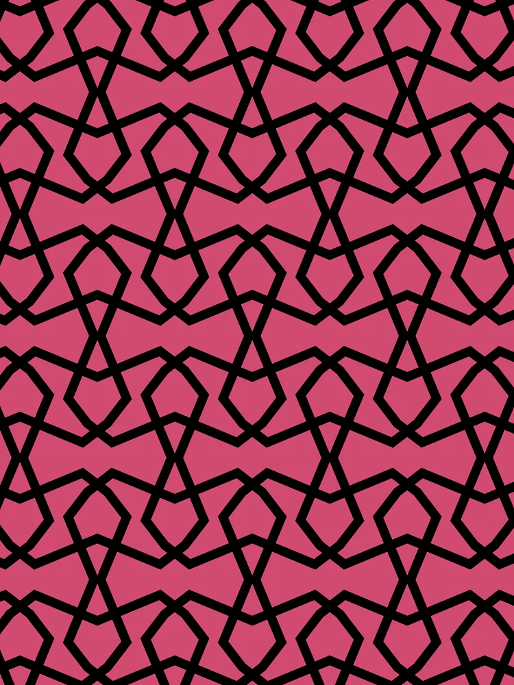 Thumbnail 6 von 6, Leichter Pullover, Black and Pink Tessellation Line Pattern 36 Pairs DE 2022 Popular Color Pink Punch DE5048 designt und verkauft von ColorOfTheYears.