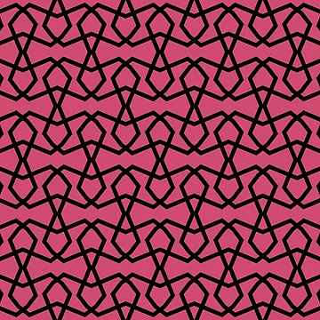Vorschaubild zum Design Black and Pink Tessellation Line Pattern 36 Pairs DE 2022 Popular Color Pink Punch DE5048 von ColorOfTheYears